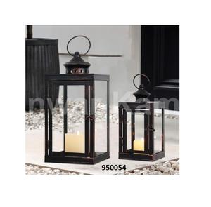 Bougeoir de lanterne de photophore en métal noir antique de conception unique décoratif pour la fête de mariage à la maison et les événements - Product Image 4