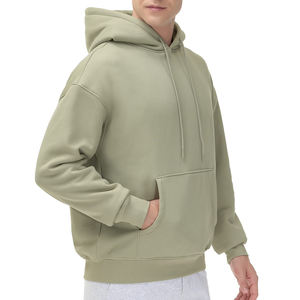 Sweats à capuche en coton de haute qualité personnalisés 320 g/m², poids lourd, vente en gros, basiques vierges, sweats à capuche en molleton personnalisés, sweats à capuche surdimensionnés pour hommes - Product Image 5