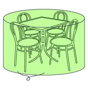 Outdoor <b>Waterproof</b> Protective <b>Cover</b> for Round Garden <b>Table</b> and Chairs PVC and Oxford Fabric Water Resistant Furniture <b>Cover</b> - Product Image 1