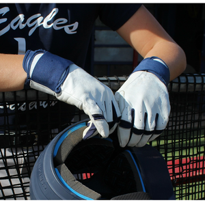 Manchette longue vente chaude gants en cuir de vachette véritable combinaison de couleurs uniques gants d'entraînement au bâton de baseball - Product Image 2