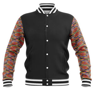 Personalizado multicolor Chenille bordado trabajo mangas de cuero nuevo diseño lana Casual Varsity chaquetas OEM servicio disponible - Product Image 4