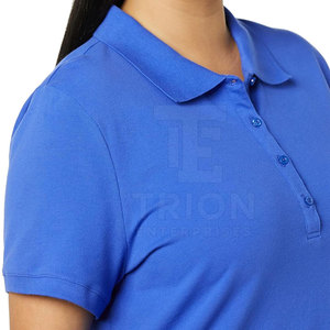 เสื้อโปโลผู้หญิงดีไซน์ล่าสุดปี 2026 เสื้อโปโลผ้าฝ้ายผสมโพลีเอสเตอร์สำหรับฤดูร้อน เสื้อโปโลผู้หญิงขายส่งพร้อมโลโก้สั่งทำ - Product Image 5