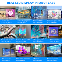 Pantalla de Película Transparente Digital a Color para Vidrio, Alta Transparencia, Película LED Transparente para Publicidad en Interiores P3.91-P7.8