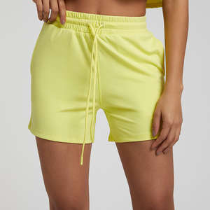Vêtements pour femmes Shorts roses en polaire Shorts légers pour femmes avec ceinture à cordon pour l'été Casual Wear Shorts pour femmes - Product Image 5
