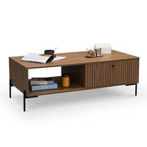 Polia Minimalist Antique Style Side <b>Table</b> Durable Wooden and Stone <b>Coffee</b> <b>Table</b> for Living Room and Dining Home Furniture - Product Image 3