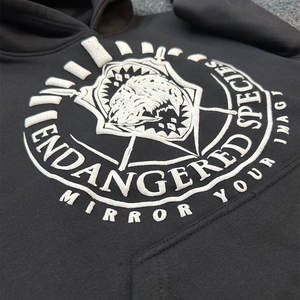 Sweat à capuche à impression bouffante avec logo personnalisé best-seller Fabricants de vêtements Streetwear Sweats à capuche à impression bouffante en coton polaire pour hommes - Product Image 5