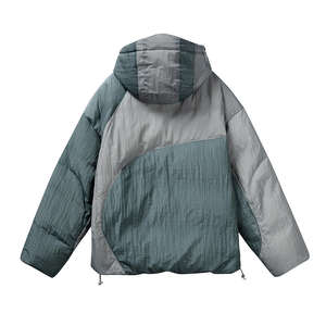 Veste d'extérieur légère pour homme |   Manteau matelassé doublé de coton chaud |   Parka d'hiver solide, imperméable et coupe-vent - Product Image 3