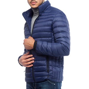 Chaquetas Acolchadas de Alta Calidad para Hombre, Tejido Sólido, para Clima Frío de Invierno, con Cierre de Cremallera, Relleno de Poliéster, Cuello Alto - Product Image 4