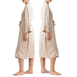 High Quality Custom <b>Satin</b> Women's <b>Long</b> Robe Set Luxury Summer Bridal <b>Night</b> <b>Dress</b> Femme Solid Silk Robe for Spring - Product Image 4