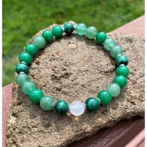 Bracelet élastique perlé en pierre de Jade Malachite, cadeau de guérison unisexe, Bracelet en cristal naturel Business, meilleures ventes - Product Image 3