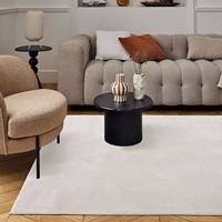 Handmade Geometric Cream Area Rug for Living Room Bedroom-Oriental Rectangle Carpet