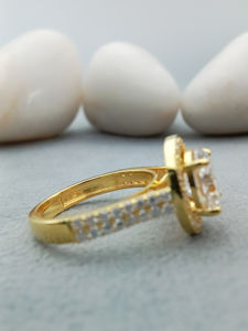 Fantaisie Personnalisé Solitaire Or 14k 18k Fiançailles De Mariage Bague En Diamant VVS Lab Cultivé Poire pour Les Fêtes Cadeaux 100% Satisfaction - Product Image 5