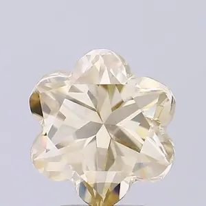 Hermosa moissanita con forma de flor de 6 pétalos, moissanita VVS amarilla, fabricación de claridad para colgante de moissanita y joyería, joyería de Hip Hop - Product Image 6
