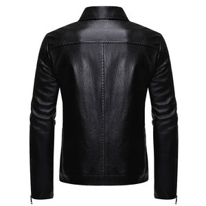 Veste en cuir d'hiver pour homme, personnalisable, imperméable, écologique, coupe classique, col mandarin, streetwear, design avant - Product Image 6