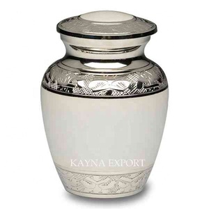 Beautiful Shiny White Blue Shade <b>Keepsake</b> Urn <b>for</b> Cremation Funeral <b>Ashes</b> Wholesale Custom Order Mini Urns KAYNA EXPORT KY-2155 - Product Image 5