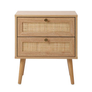 Contemporary Modern Solid <b>Wood</b> Foldable <b>Bedside</b> <b>Cabinet</b> with Drawers Nightstands for Home Bedroom Furniture - Product Image 1
