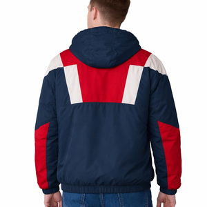 Veste coupe-vent pour homme avec logo personnalisé | Anorak léger à enfiler |   Veste à capuche pour la randonnée et la course en plein air |   Fournisseur en gros - Product Image 2