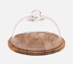 Dôme en verre avec base en bois faite à la main Fabricant d'articles de service Vente en gros vente directe en usine - Product Image 1