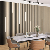 Panneaux acoustiques pour mur à lattes, absorption sonore, entrepôt américain, sans MOQ, pour salles de sport modernes, studios, écologiques, installation simplifiée