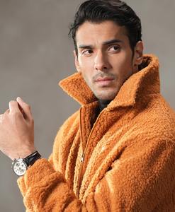 Chaqueta Sherpa de Alta Calidad para Hombre, Manga Larga, con Cierre, Gruesa, Transpirable, con Cuello Alto, Logotipo Frontal, Talla Grande - Product Image 5