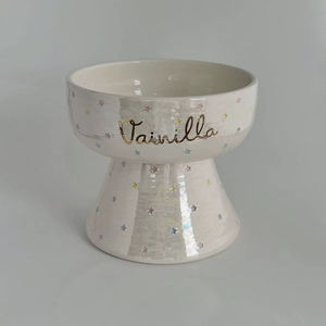 Deep Ceramic Pet <b>Bowl</b> For Cats That Helps Prevent Food Spills While Providing Stress Free Comfortable Mealtime Routine - Product Image 1