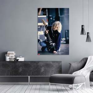 Póster moderno de Nirvana sobre lienzo con marco negro - Product Image 2