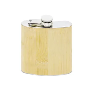 Borraccia Personalizzata in Acciaio e Bambù per Colonia - Gadget Promozionale per Bevande - Product Image 1