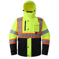 Reflective Safety <b>Hi</b>-<b>Vis</b> <b>Orange</b> 100% Polyester Insulated Men's Winter Waterproof Work Jacket Halex International Model <b>HI</b>-5666 - Product Image 6