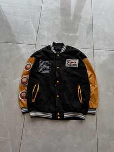 Veste de baseball en cuir de style universitaire, broderie personnalisée, mode en gros, veste de haute qualité - Product Image 4