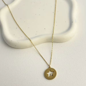 Verano esencial MOONRIVER mujer Acero inoxidable moda gargantilla collar estilo Simple cadena con cuentas - Product Image 1