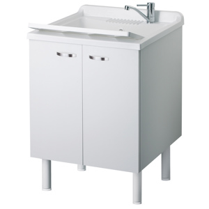 Arcobaleno Classic Ceramic Basin Indoor Laundry Unit 60x60x85 cm Eco-Friendly Water Resistant Bathroom Furniture for Villa - Product Image 1