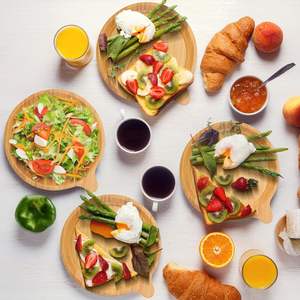 Platos de Madera Ecológicos de Lujo para Aperitivos, Postres y Frutas, Regalos Empresariales, Vajilla Fácil de Limpiar, Venta al por Mayor - Product Image 2