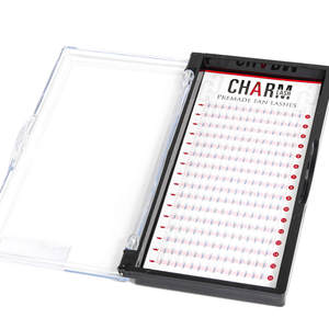 CharmLash Wholesale Mink Eyelash Korean PBT Fiber Custom Packaging Pre Made <b>Volume</b> Fans <b>Lash</b> Trays Curls CC D L M Eco-friendly - Product Image 3