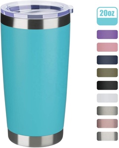 600ML <span class=keywords><strong>Vaso</strong></span> Térmico de Acero Inoxidable con Tapa Hermética Termo <span class=keywords><strong>para</strong></span> Café con 2 Popotes y Limpiador - Product Image 2