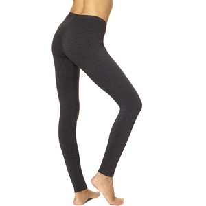 Fait sur mesure 95% coton 5% Spandex gris anthracite couleur taille moyenne dames Leggings meilleur prix d'usine Bangladesh - Product Image 4