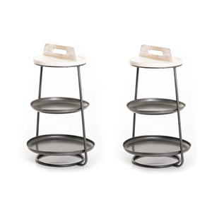 Support à cupcakes Qualité supérieure Rond Blanc Marbre Chocolat Affichage Caddy Bar Party 3 4 5 Tier Gâteau Présentoir - Product Image 5