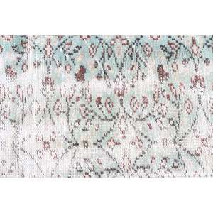 Tapis turc 3,2 x 6,6 pieds, tapis vintage, tapis en laine à carreaux bleus - Product Image 5