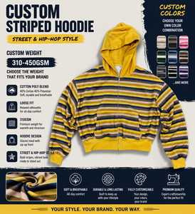 Sweat à capuche vintage américain hip-hop brodé, à rayures colorées, tricoté, coupe oversize et ample, manches longues, style streetwear unisexe - Product Image 2