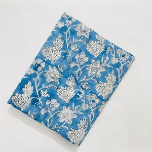 Bán Buôn 100% Bông Vải Mềm Hoa Tay Khối In Vải Cotton Chất Liệu Mùa Hè Váy Maxi Váy Làm Khối In Sân - Product Image 4