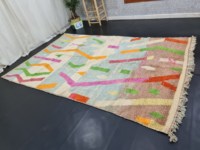 Hochwertiger marokkanischer Berber-Teppich, gemütliche Woll-Pastellfarben, authentischer handgewebter geometrischer Teppich, moderner Hochflor-Teppich für das Wohnzimmer