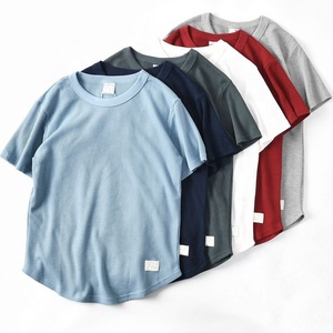 เสื้อยืดผู้ชายผ้าฝ้าย100% ไซส์ใหญ่พิเศษระบายอากาศได้ดีขนาดพิเศษปรับแต่งได้ลายพิมพ์ผ้าไหมสีฟ้า - Product Image 1