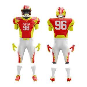 Vente en gros, maillot et pantalon de football américain par sublimation, uniforme de football américain en polyester à séchage rapide pour hommes, ensembles d'équipe - Product Image 4