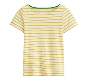 T-shirt chaud coton rayé femme nouveau T-shirt ample femmes col rond T-shirt - Product Image 4