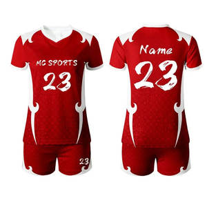 High Quality Custom Logo Girls Volleyball Uniform Low Price <b>Slim</b> Fit Team Sets Sublimation Technique Girls Volleyball Uniform - Product Image 1