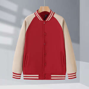 Logo personnalisé Baseball Loose Casual Varsity Sport Jersey Jacket Noir Blanc CollegeBaseballjacket pour hommes - Product Image 3