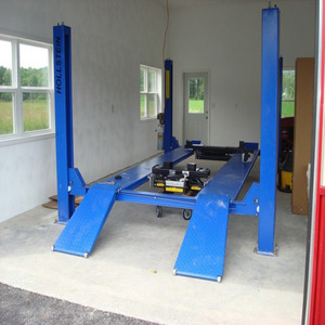Elevador Hidráulico de Dos Postes Hollsteein con Estructura de Acero Azul para Garaje - Product Image 1