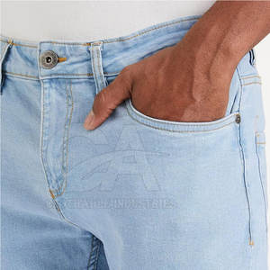 Pantalon en jean avec logo personnalisé à prix raisonnable pour hommes, tenue décontracté, pantalon en jean pour hommes de couleur personnalisée - Product Image 4