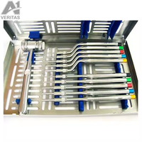 Kit d'osteotomes chirurgicaux dentaires avec marteau pour rehaussement de sinus et condensation osseuse, 10 pièces en acier inoxydable, équipement manuel de thérapie orale