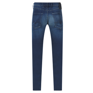 กางเกงยีนส์ขาตรงเข้ารูปขาตรงมีซิปสีทึบมีกระเป๋ากางเกงยีนส์ลำลองแฟชั่นสำหรับผู้ชาย - Product Image 3