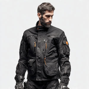 Veste de moto personnalisée OEM, veste de moto en Cordura 300D pour la vente |   Cordura imperméable pour homme |   Motocyclettes de course - Product Image 2